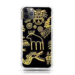 Golden-indian-traditional-signs-symbols Iphone 11 Pro Max 6 5 Inch Tpu Uv Print Case by Salman4z