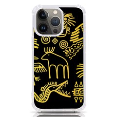 Golden-indian-traditional-signs-symbols Iphone 13 Pro Tpu Uv Print Case