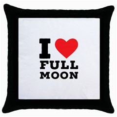 I Love Full Moon Throw Pillow Case (black) by ilovewhateva