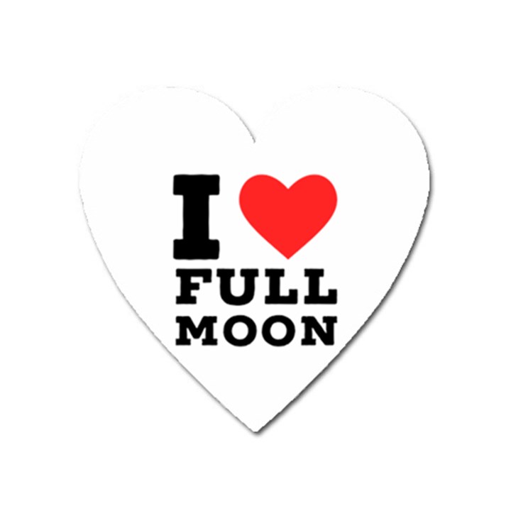 I love full moon Heart Magnet