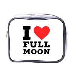 I Love Full Moon Mini Toiletries Bag (one Side) by ilovewhateva