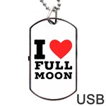 I love full moon Dog Tag USB Flash (Two Sides) Front