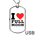 I love full moon Dog Tag USB Flash (Two Sides) Back