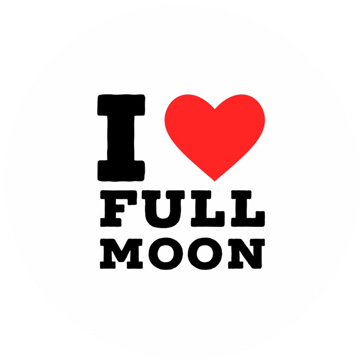 I love full moon Wooden Puzzle Round