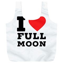 I Love Full Moon Full Print Recycle Bag (xxl) by ilovewhateva