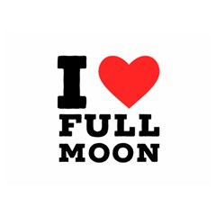 I Love Full Moon Premium Plush Fleece Blanket (extra Small) by ilovewhateva