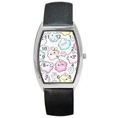 Cute-doodle-cartoon-seamless-pattern Barrel Style Metal Watch by Salman4z