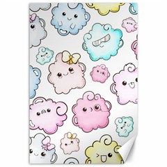 Cute-doodle-cartoon-seamless-pattern Canvas 24  X 36  by Salman4z