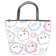 Cute-doodle-cartoon-seamless-pattern Bucket Bag by Salman4z