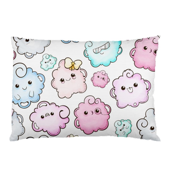 Cute-doodle-cartoon-seamless-pattern Pillow Case