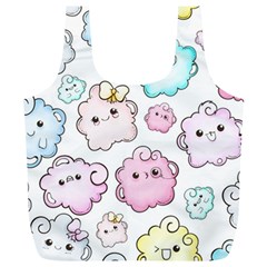 Cute-doodle-cartoon-seamless-pattern Full Print Recycle Bag (xl) by Salman4z