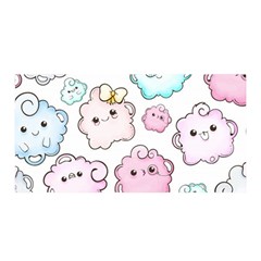 Cute-doodle-cartoon-seamless-pattern Satin Wrap 35  X 70  by Salman4z