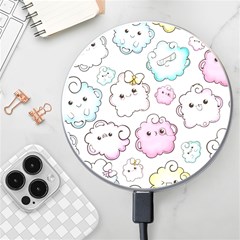 Cute-doodle-cartoon-seamless-pattern Wireless Fast Charger(white) by Salman4z