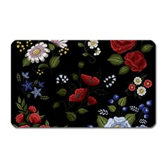 Floral-folk-fashion-ornamental-embroidery-pattern Magnet (rectangular) by Salman4z