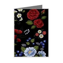 Floral-folk-fashion-ornamental-embroidery-pattern Mini Greeting Card