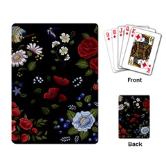 Floral-folk-fashion-ornamental-embroidery-pattern Playing Cards Single Design (rectangle)