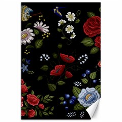 Floral-folk-fashion-ornamental-embroidery-pattern Canvas 20  X 30  by Salman4z