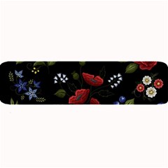 Floral-folk-fashion-ornamental-embroidery-pattern Large Bar Mat by Salman4z