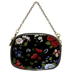 Floral-folk-fashion-ornamental-embroidery-pattern Chain Purse (one Side) by Salman4z