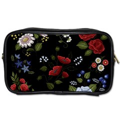 Floral-folk-fashion-ornamental-embroidery-pattern Toiletries Bag (two Sides) by Salman4z