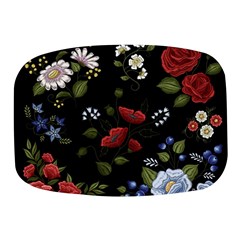 Floral-folk-fashion-ornamental-embroidery-pattern Mini Square Pill Box