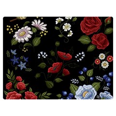 Floral-folk-fashion-ornamental-embroidery-pattern Premium Plush Fleece Blanket (extra Small) by Salman4z