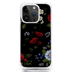 Floral-folk-fashion-ornamental-embroidery-pattern Iphone 14 Pro Tpu Uv Print Case by Salman4z