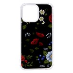 Floral-folk-fashion-ornamental-embroidery-pattern iPhone 14 Pro Max TPU UV Print Case Front