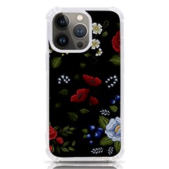 Floral-folk-fashion-ornamental-embroidery-pattern Iphone 13 Pro Tpu Uv Print Case by Salman4z