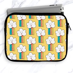 Smile-cloud-rainbow-pattern-yellow Apple Ipad 2/3/4 Zipper Cases by Salman4z