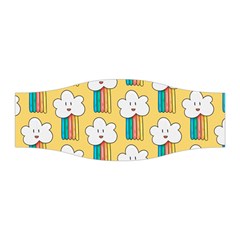 Smile-cloud-rainbow-pattern-yellow Stretchable Headband