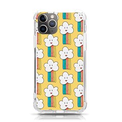 Smile-cloud-rainbow-pattern-yellow Iphone 11 Pro 5 8 Inch Tpu Uv Print Case by Salman4z