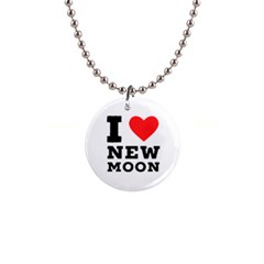 I Love New Moon 1  Button Necklace by ilovewhateva