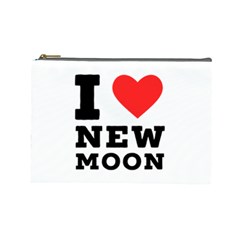 I Love New Moon Cosmetic Bag (large) by ilovewhateva