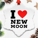 I love new moon Snowflake Ornament (Two Sides) Front