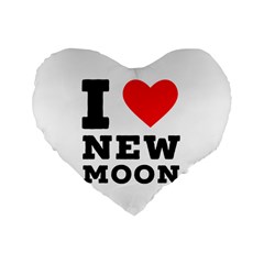 I Love New Moon Standard 16  Premium Heart Shape Cushions by ilovewhateva