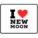 I love new moon Two Sides Fleece Blanket (Medium) 58.8 x47.4  Blanket Back