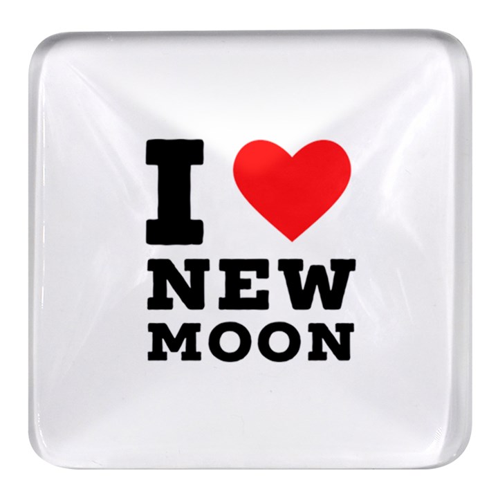 I love new moon Square Glass Fridge Magnet (4 pack)