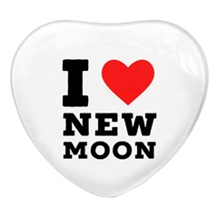 I Love New Moon Heart Glass Fridge Magnet (4 Pack) by ilovewhateva