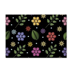 Embroidery-seamless-pattern-with-flowers Sticker A4 (10 Pack) by Salman4z