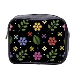 Embroidery-seamless-pattern-with-flowers Mini Toiletries Bag (two Sides) by Salman4z