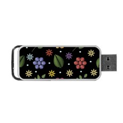 Embroidery-seamless-pattern-with-flowers Portable Usb Flash (one Side) by Salman4z