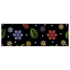 Embroidery-seamless-pattern-with-flowers Banner And Sign 9  X 3  by Salman4z