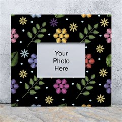 Embroidery-seamless-pattern-with-flowers White Wall Photo Frame 5  X 7  by Salman4z