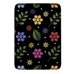 Embroidery-seamless-pattern-with-flowers Rectangular Glass Fridge Magnet (4 Pack)