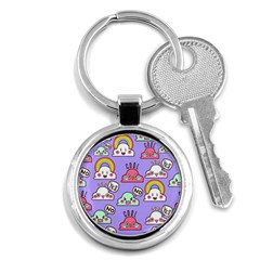 Cloud-seamless-pattern -- Key Chain (round) by Salman4z