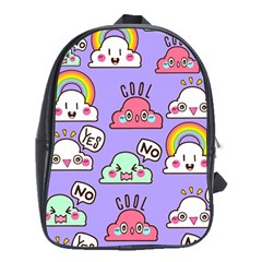 Cloud-seamless-pattern -- School Bag (xl) by Salman4z