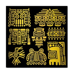 American-golden-ancient-totems Tile Coaster by Salman4z