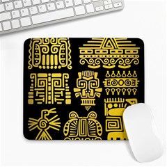 American-golden-ancient-totems Large Mousepad by Salman4z