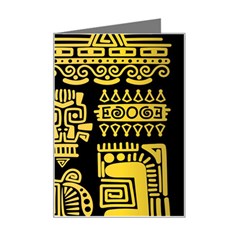 American-golden-ancient-totems Mini Greeting Card by Salman4z